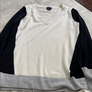 Club Monaco Black and White Long Sleeve Tee
